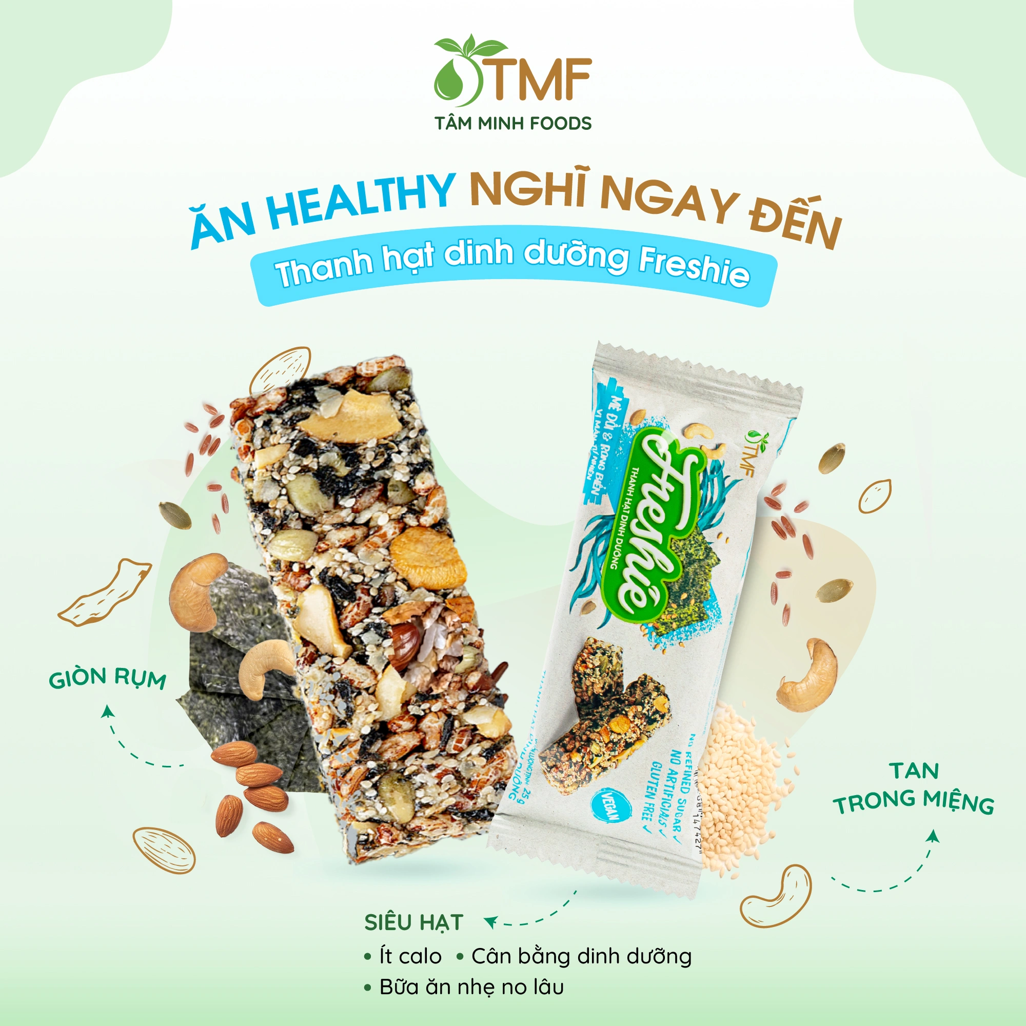 FRESHIE NUTRITION BAR WITH SESAME AND SEAWEED FLAVOR