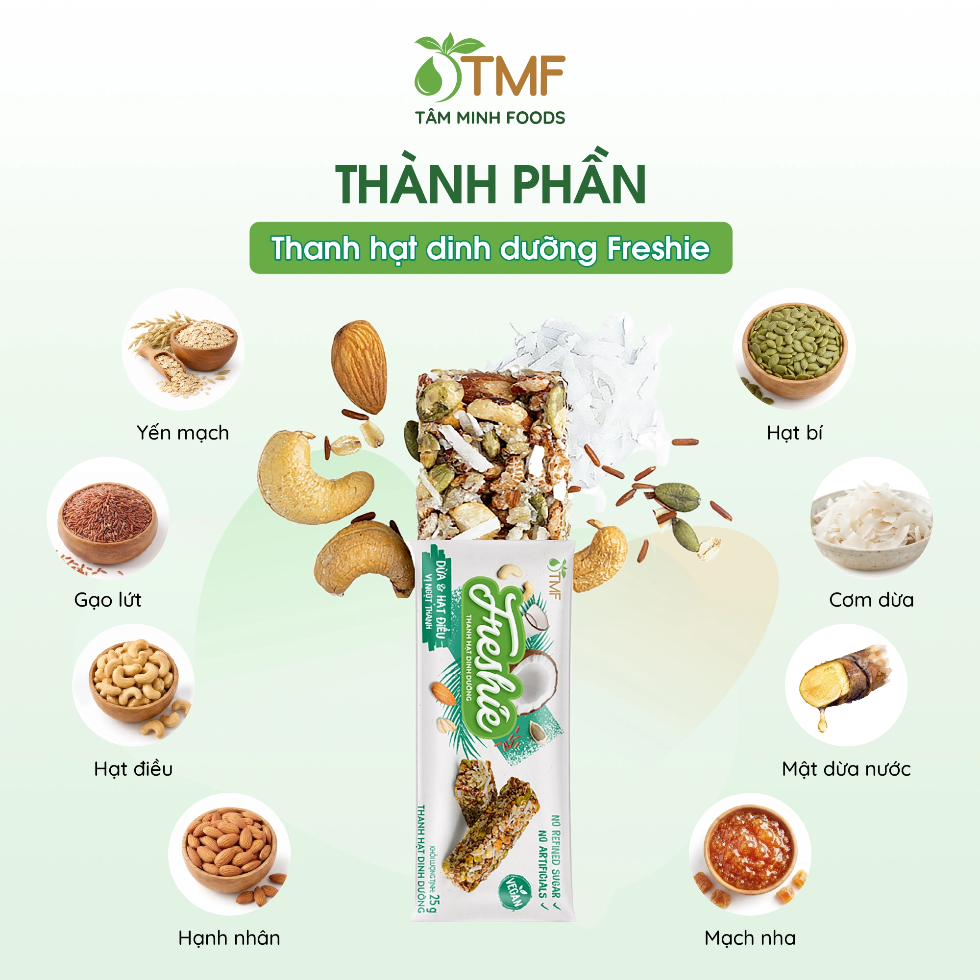 FRESHIE NUTRITION BAR WITH  COCONUT & CASHEW NUT FLAVOR  