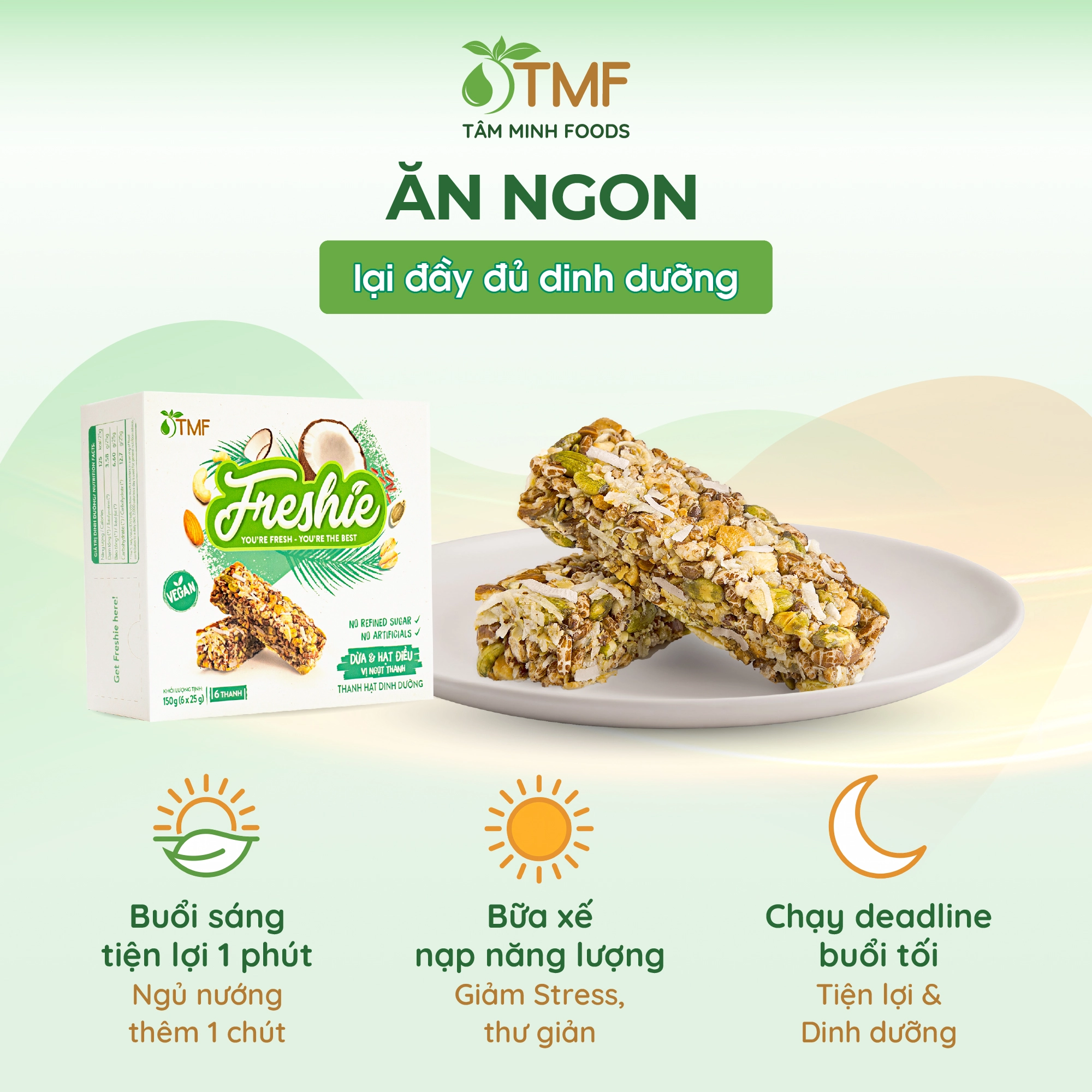 FRESHIE NUTRITION BAR WITH  COCONUT & CASHEW NUT FLAVOR  