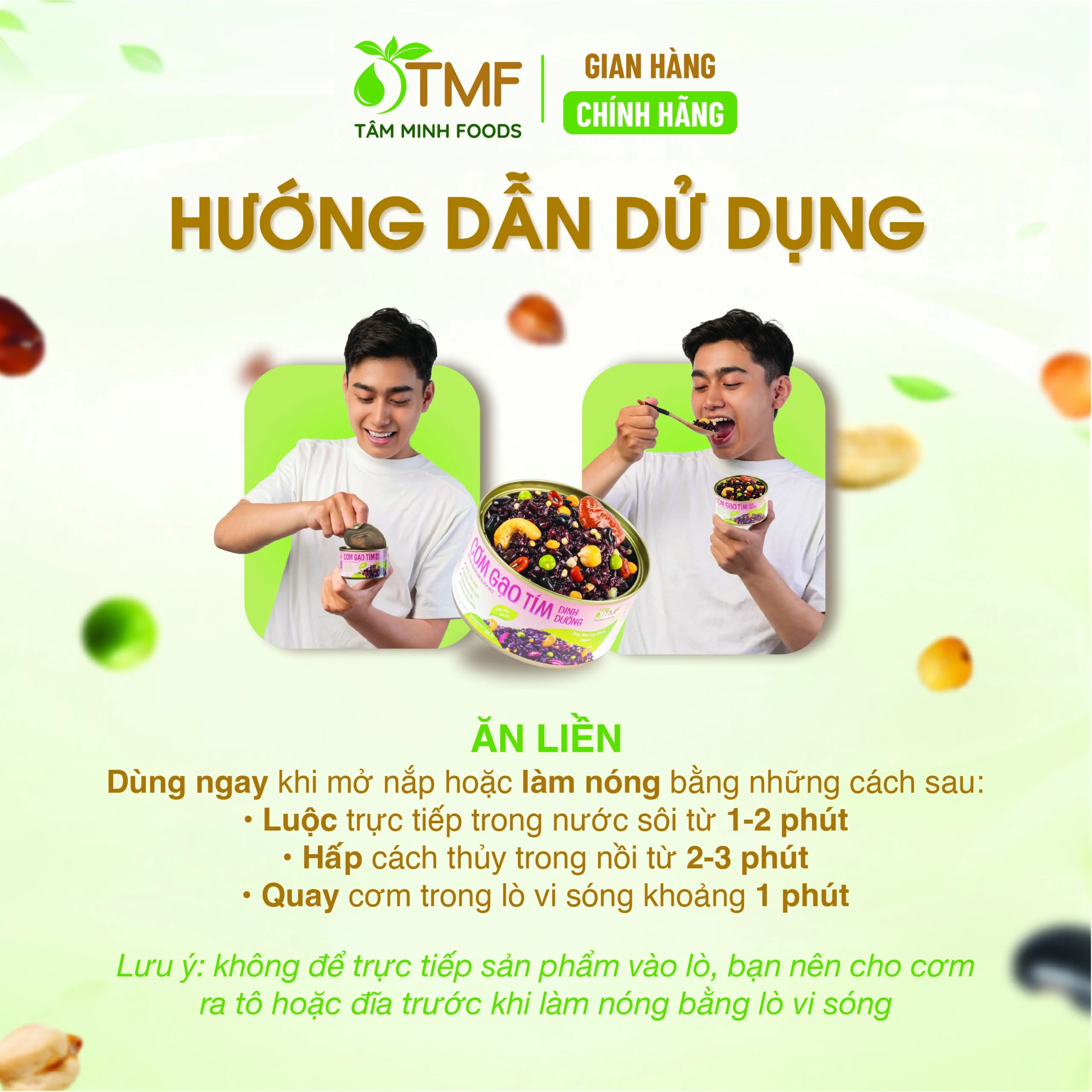 CƠM GẠO TÍM DINH DƯỠNG ĂN LIỀN 160G  