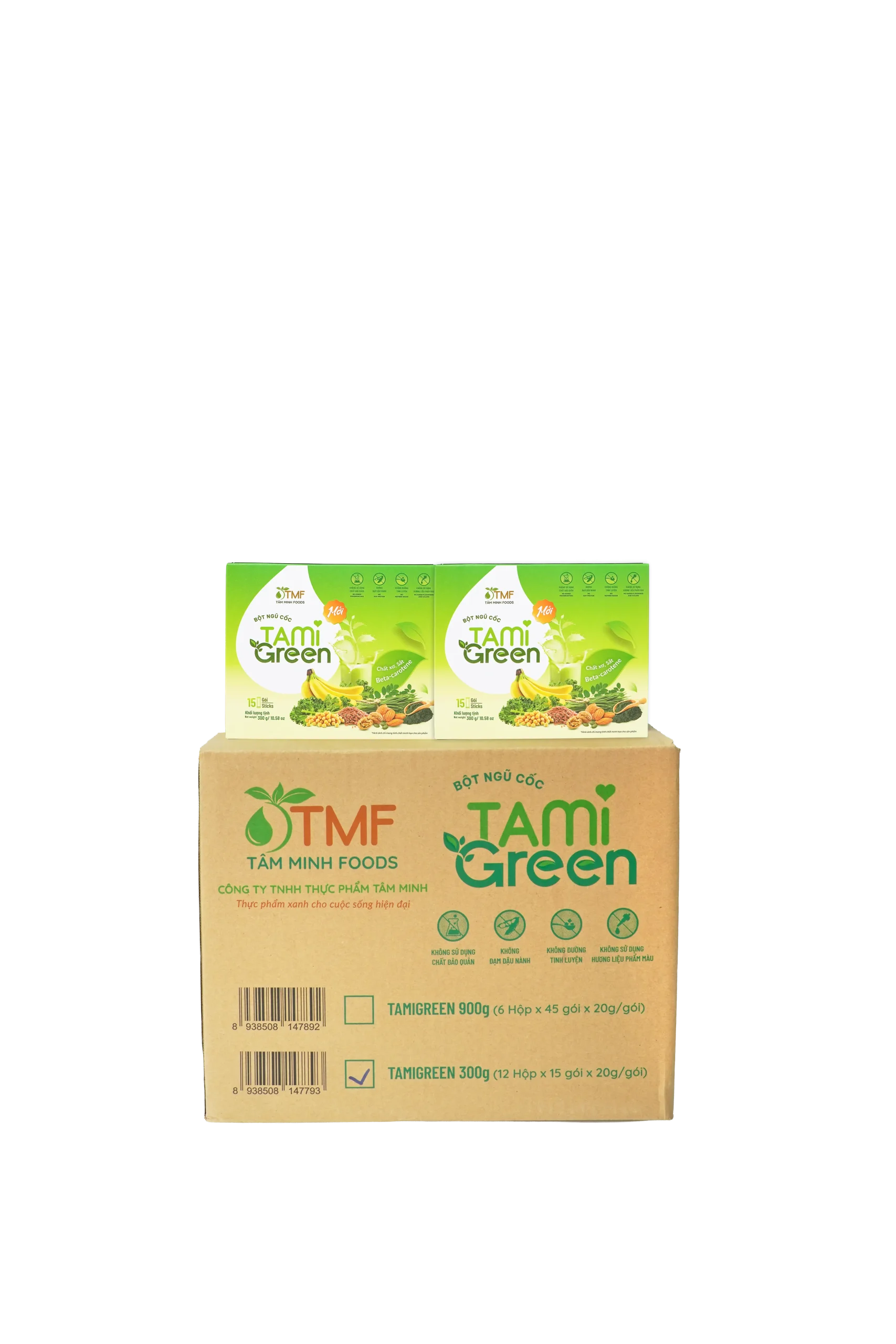 CARTON OF 12 BOXES TAMIGREEN MIXED GRAIN POWDER 300G