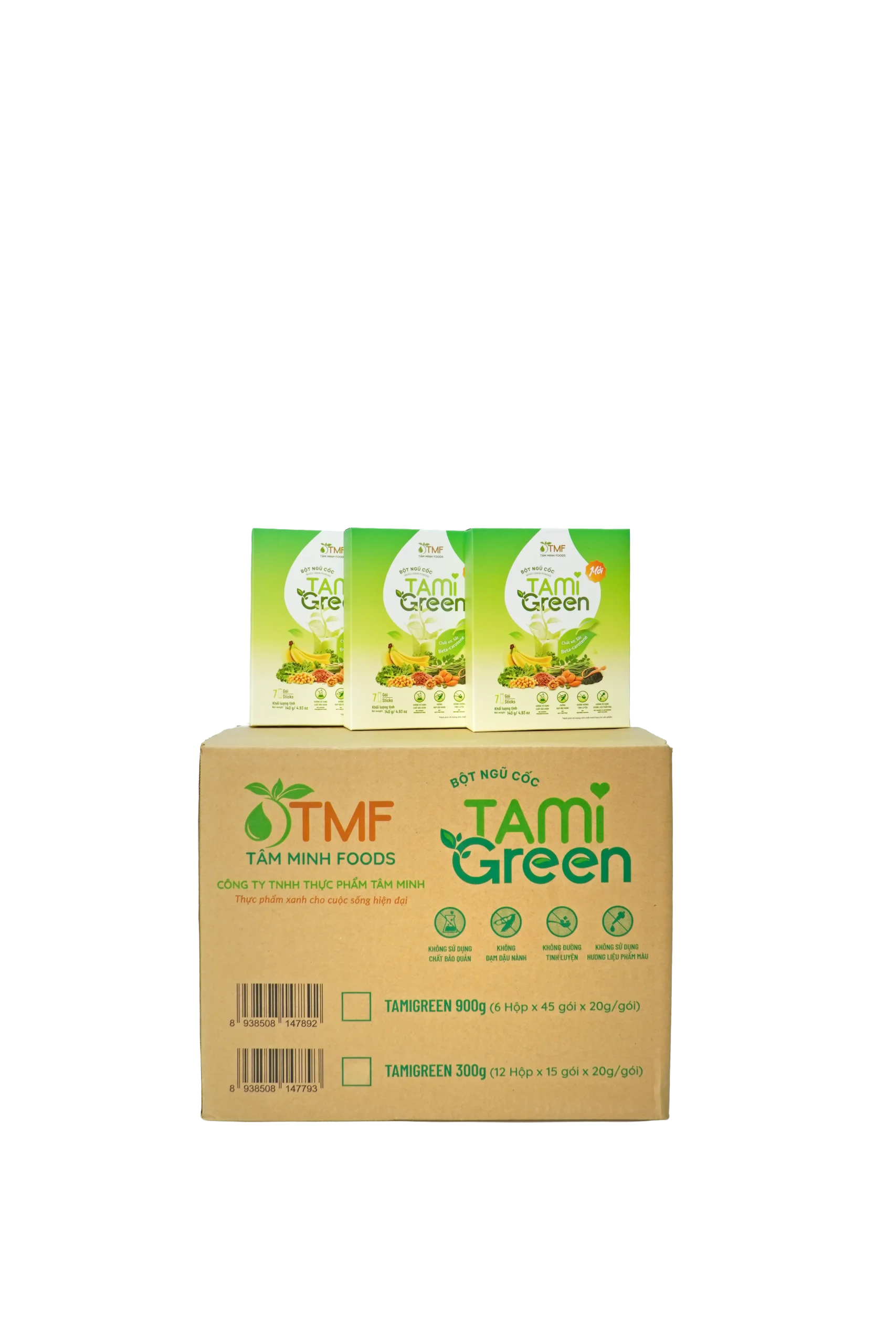 CARTON OF 16 BOXES TAMIGREEN MIXED GRAIN POWDER 140G