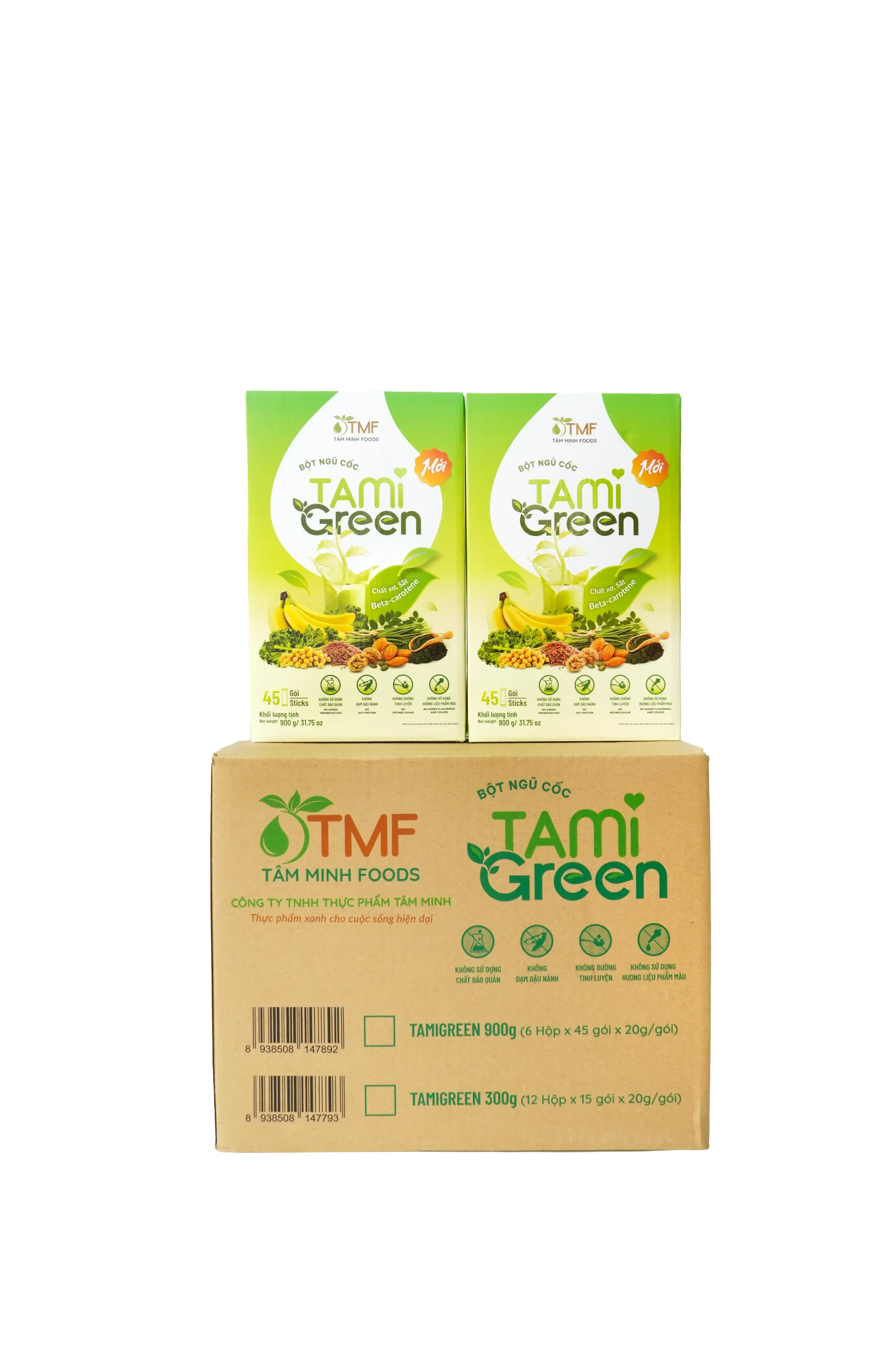 CARTON OF 6 BOXES TAMIGREEN MIXED GRAIN POWDER 900G