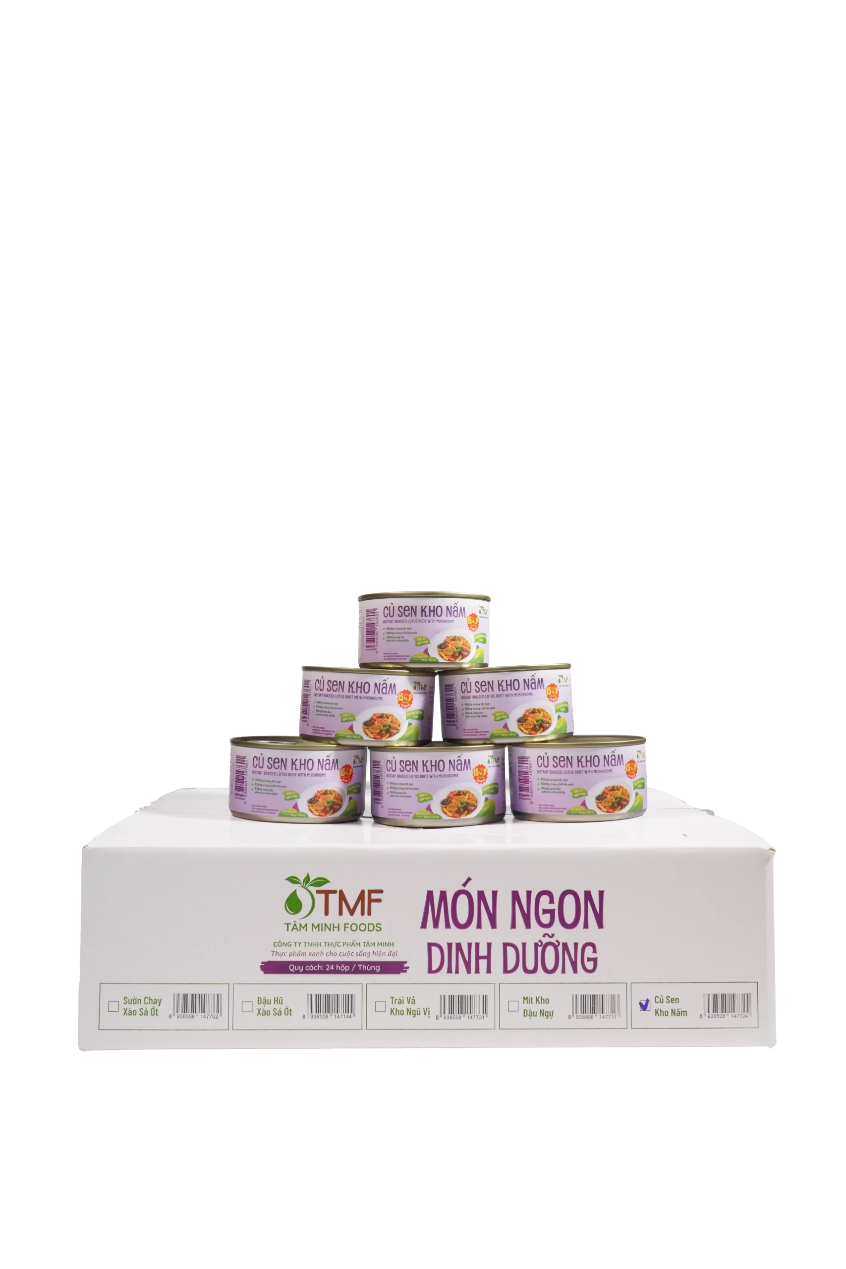THÙNG 24 HỘP CỦ SEN KHO NẤM 160G